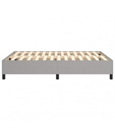 vidaXL Box Spring Bed Frame Light Grey Double Fabric