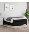 vidaXL Box Spring Bed Frame Black Double Fabric