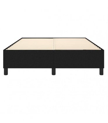 vidaXL Box Spring Bed Frame Black Double Fabric