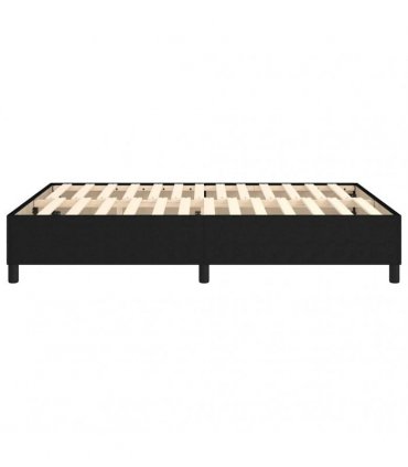 vidaXL Box Spring Bed Frame Black Double Fabric