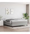vidaXL Box Spring Bed Frame Light Grey Super King Fabric