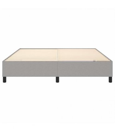 vidaXL Box Spring Bed Frame Light Grey Super King Fabric