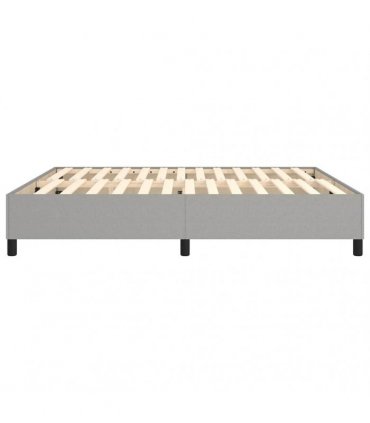 vidaXL Box Spring Bed Frame Light Grey Super King Fabric