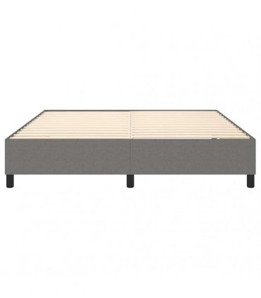 vidaXL Box Spring Bed Frame Dark Grey Super King Fabric