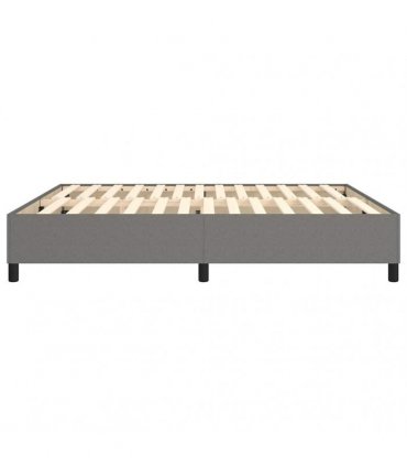 vidaXL Box Spring Bed Frame Dark Grey Super King Fabric
