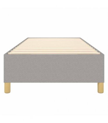 vidaXL Box Spring Bed Frame Light Grey Single Fabric
