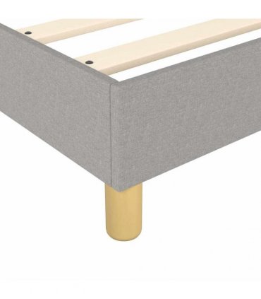 vidaXL Box Spring Bed Frame Light Grey Single Fabric