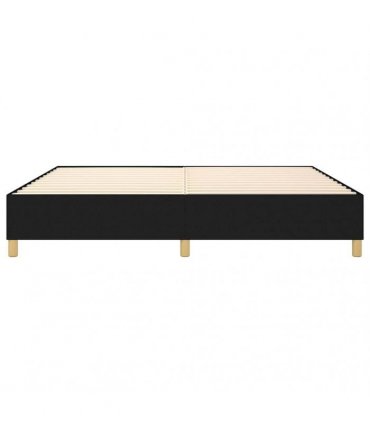 vidaXL Box Spring Bed Frame Black Double Fabric
