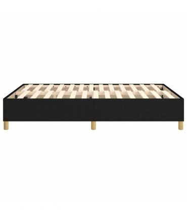 vidaXL Box Spring Bed Frame Black Double Fabric