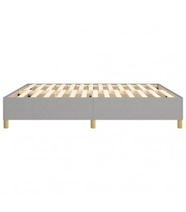 vidaXL Box Spring Bed Frame Light Grey Super King Fabric