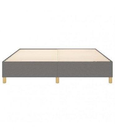 vidaXL Box Spring Bed Frame Dark Grey Super King Fabric