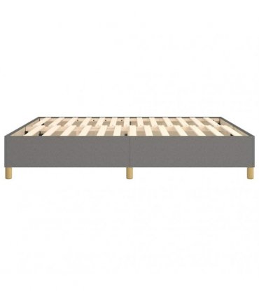vidaXL Box Spring Bed Frame Dark Grey Super King Fabric