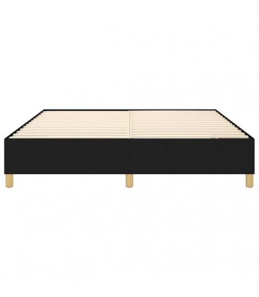 vidaXL Box Spring Bed Frame Black Super King Fabric