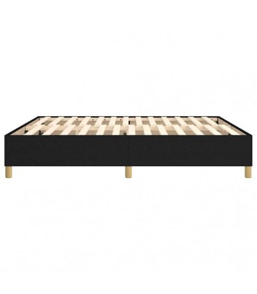 vidaXL Box Spring Bed Frame Black Super King Fabric
