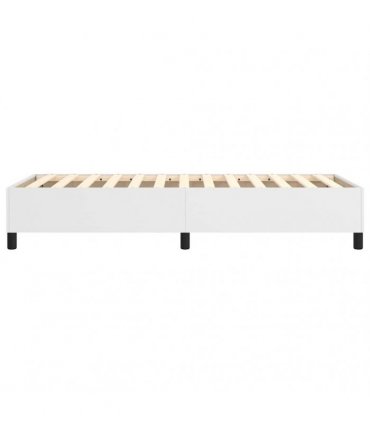 vidaXL Box Spring Bed Frame White Single Faux Leather