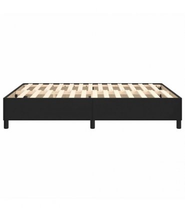 vidaXL Box Spring Bed Frame Black Double Faux Leather