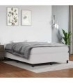 vidaXL Box Spring Bed Frame White Double Faux Leather