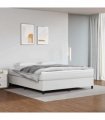 vidaXL Box Spring Bed Frame White Super King Faux Leather