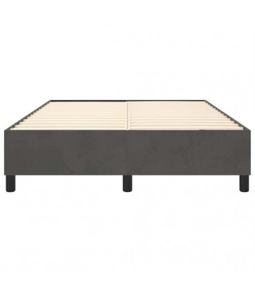 vidaXL Box Spring Bed Frame Dark Grey Double Velvet