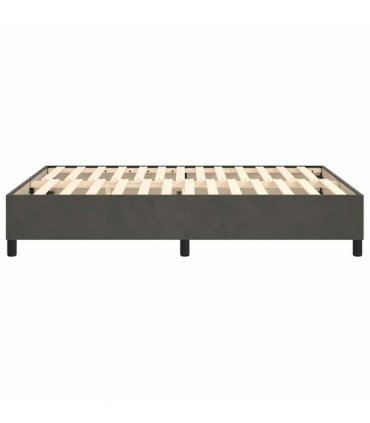 vidaXL Box Spring Bed Frame Dark Grey Double Velvet