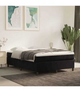 vidaXL Box Spring Bed Frame Black Double Velvet