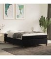 vidaXL Box Spring Bed Frame Black Double Velvet