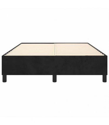 vidaXL Box Spring Bed Frame Black Double Velvet