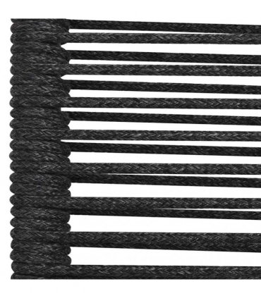 vidaXL Garden Chairs 4 pcs Cotton Rope and Steel Black