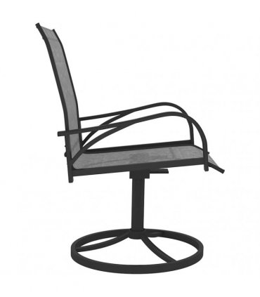 vidaXL Garden Swivel Chairs 2 pcs Textilene and Steel Grey