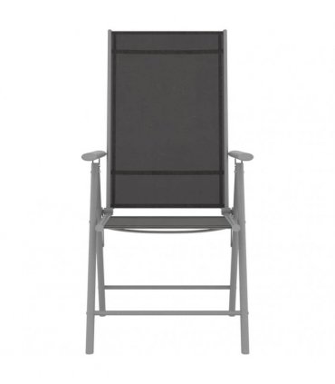 vidaXL Folding Chairs 6 pcs Textilene Black