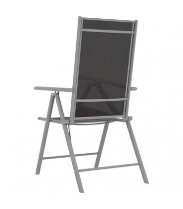 vidaXL Folding Chairs 6 pcs Textilene Black
