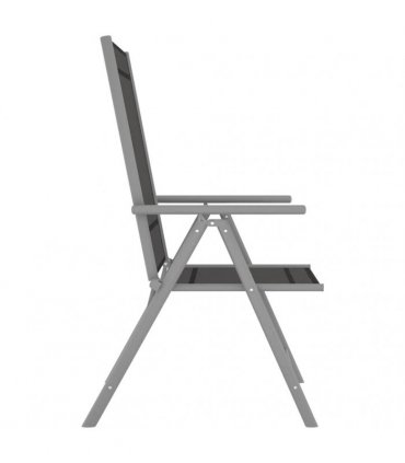 vidaXL Folding Chairs 6 pcs Textilene Black