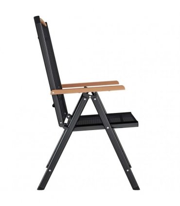 vidaXL Folding Chairs 6 pcs Textilene Black