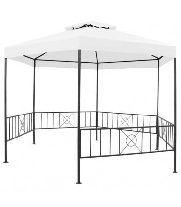 vidaXL Garden Gazebo 323x275x265 cm White 180 g/m²