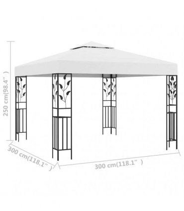 vidaXL Gazebo 3x3 m White 180 g/m²