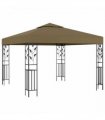vidaXL Gazebo 3x3 m Taupe 180 g/m²