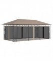 vidaXL Gazebo with Mosquito Net 6x3x2,73 m Taupe 180 g/m²