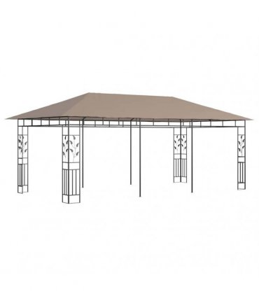 vidaXL Gazebo with Mosquito Net 6x3x2,73 m Taupe 180 g/m²