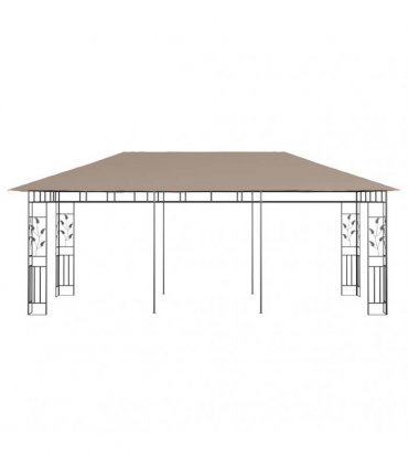 vidaXL Gazebo with Mosquito Net 6x3x2,73 m Taupe 180 g/m²