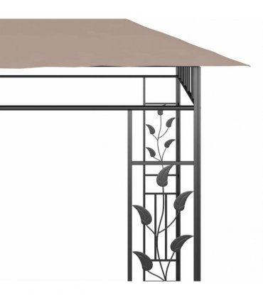vidaXL Gazebo with Mosquito Net 6x3x2,73 m Taupe 180 g/m²