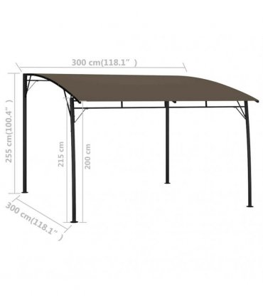 vidaXL Garden Sunshade Awning 3x3x2.55 m Taupe