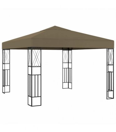 vidaXL Gazebo 3x3 m Taupe Fabric