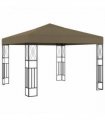 vidaXL Gazebo 3x3 m Taupe Fabric