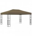 vidaXL Gazebo 3x4 m Taupe Fabric