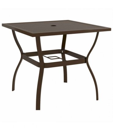 vidaXL Garden Table Brown 81,5x81,5x72 cm Steel