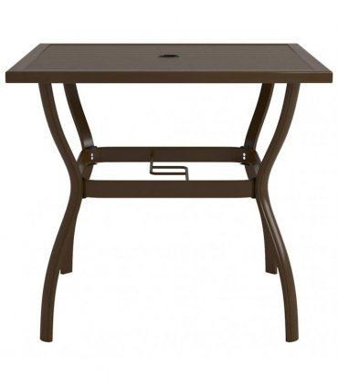 vidaXL Garden Table Brown 81,5x81,5x72 cm Steel