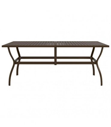 vidaXL Garden Table Brown 190x80x72 cm Steel
