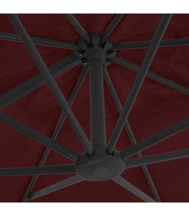 vidaXL Cantilever Garden Parasol with Pole Bordeaux Red 400x300 cm
