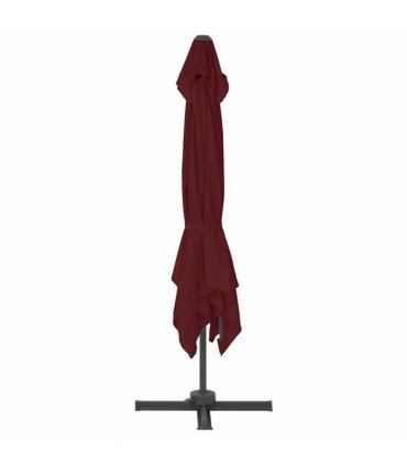 vidaXL Cantilever Garden Parasol with Pole Bordeaux Red 400x300 cm