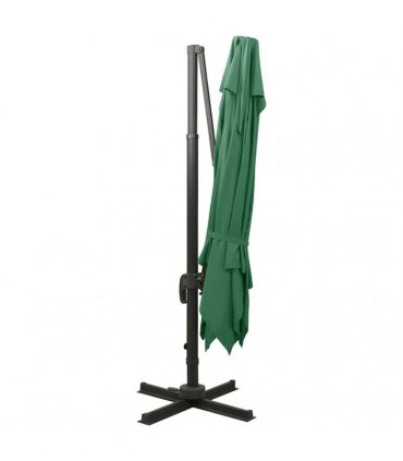 vidaXL Cantilever Garden Parasol with Double Top 300x300 cm Green